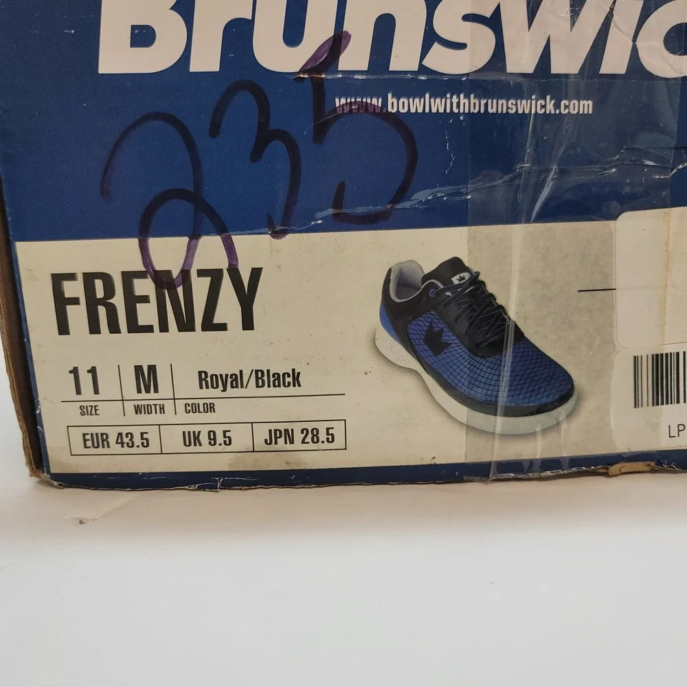 Brunswick Frenzy Mens Bowling Shoes Royal Blue/Black Size 11 Medium Width